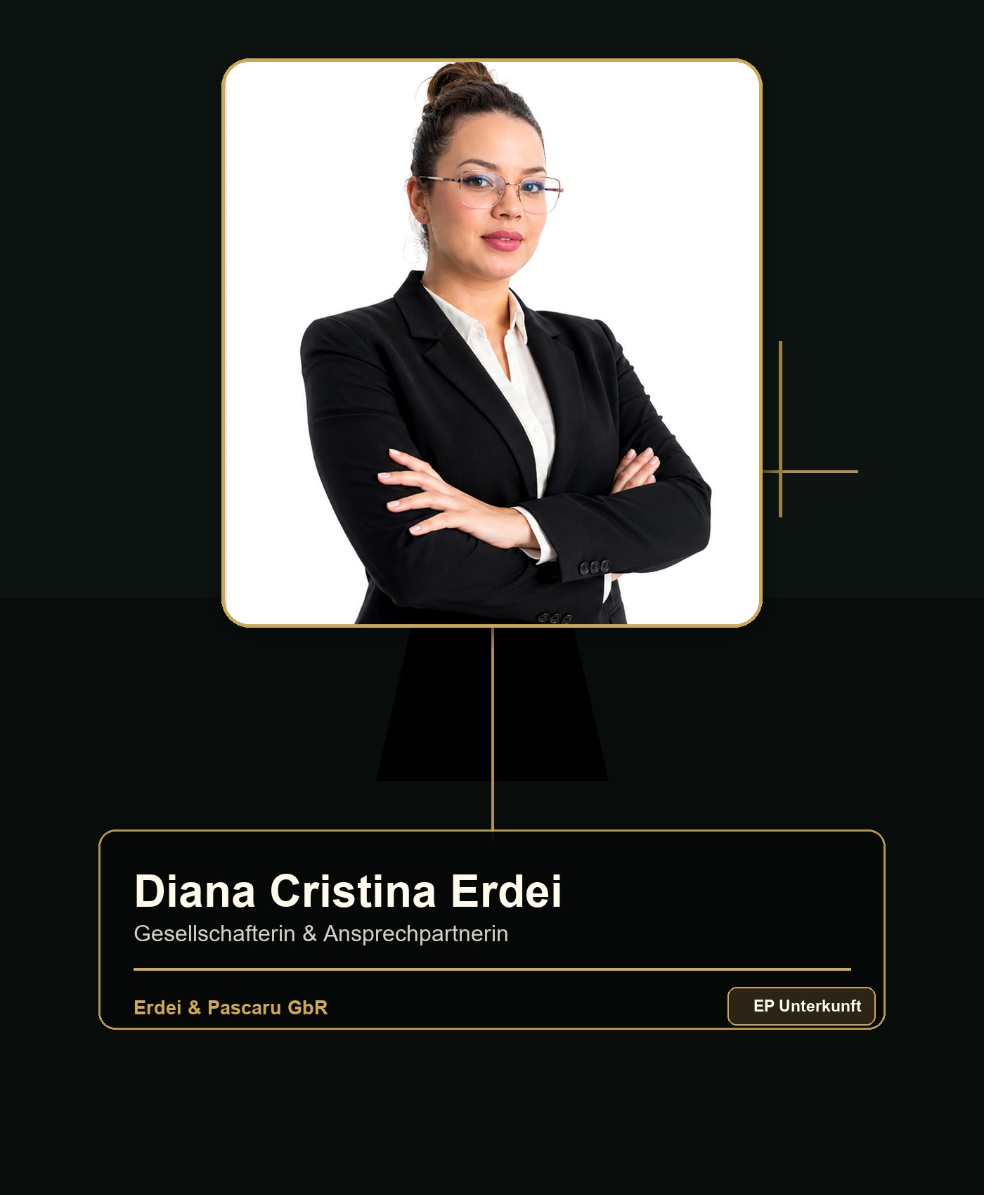 Diana Cristina Erdei - Gesellschafterin und Ansprechpartnerin im Business Portrait